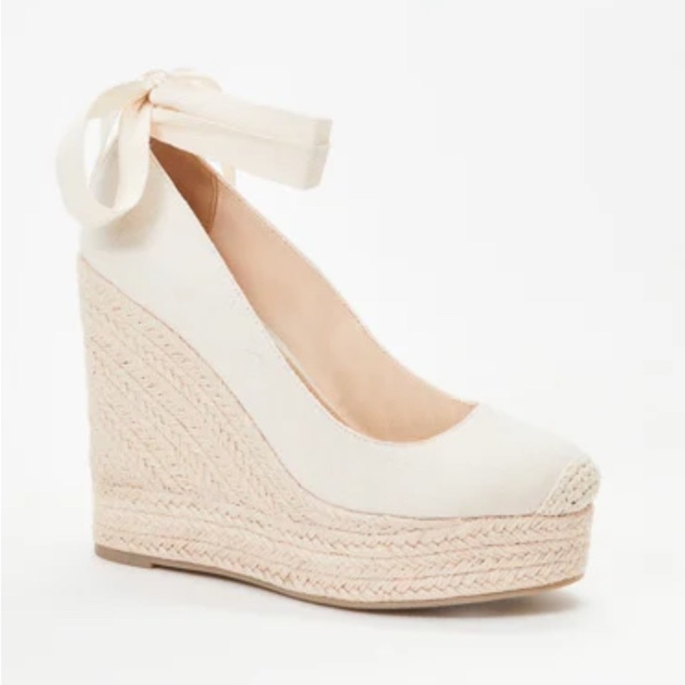 Cream Wedge Espadrilles NIB